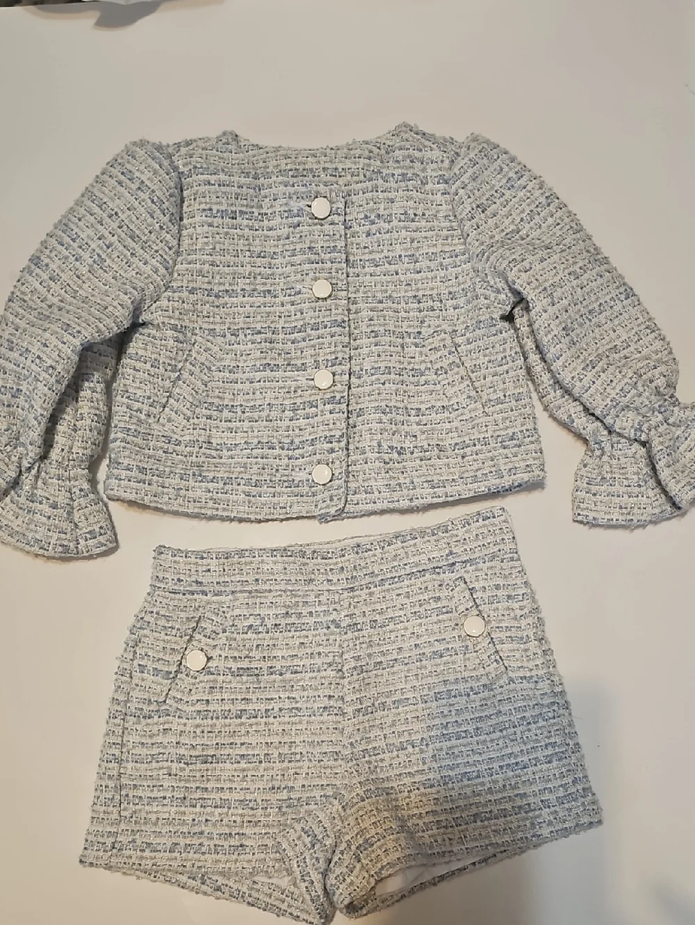 Janie & Jack Tweed Jacket & Short Set SZ 18/24 Months